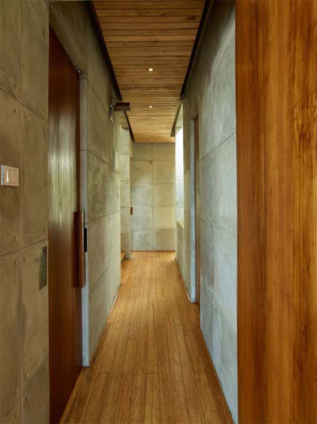 Sự kết hợp giữa bê tông và gỗ cho nhà phố đẹp